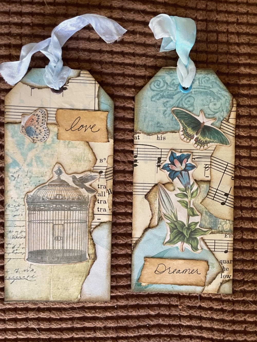 PRICE DROP! Handmade Tags For Special Gifts, Junk Journals, Collages- Set of 6 - Picture 13 of 16